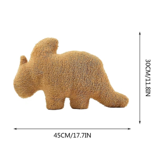 Dino Nugget Kudde, Söt Dino Nugget Decor, Chicken Nugget Kudde Plysch för påsk Födelsedagsdekorationer, Present för barn Triceratops