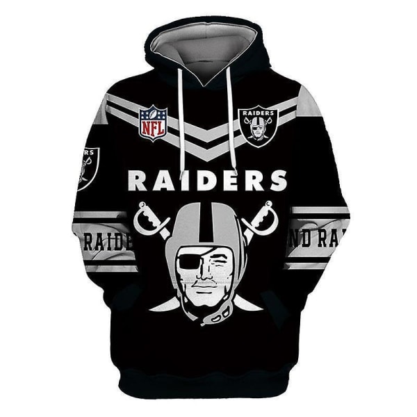 Nfl Raiders 3d Digital Printing Pullover Huvjacka herrtröja Team Cup-wy03-4xl WY01 m