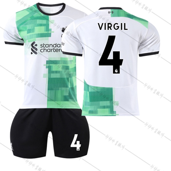 23 Liverpool borta fotbollströja NR 4 Virgil tröja #18