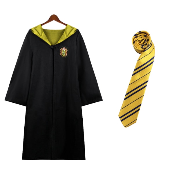 Harry Potter Magic Robe Hufflepuff 2-delad set Vuxen L