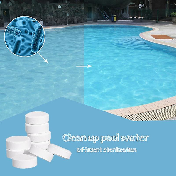 50 st/kartong klordioxidtabletter Burdesinfektionsmedel Ph Adjuster Swimming Pool Clarifier null none