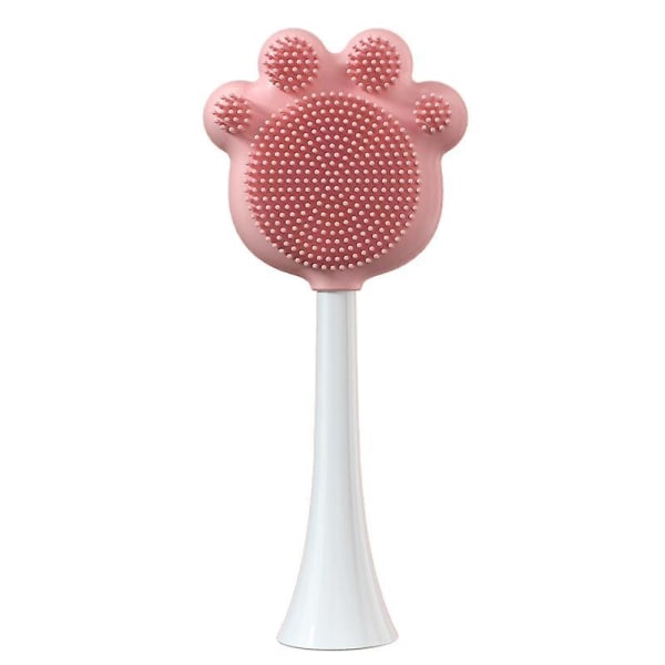Kiwibird Elektrisk tandborste Universal rengöringsborsthuvud Ansiktsrengöring Fin silikon Hudvänlig tvätt Rosa Pink none
