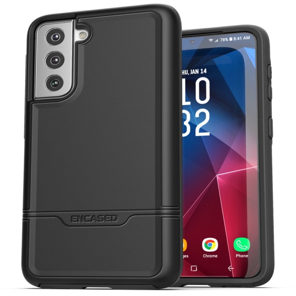 Inkapslat Samsung Galaxy S21 case (Rebel-serien), kraftigt skyddande phone case (svart)