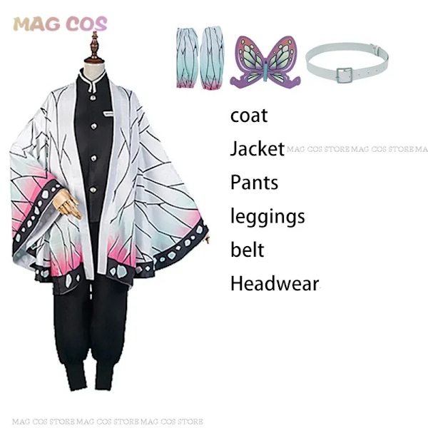 Shinobu Vuxna Barn Kochou Anime Cosplay Kostym Kanae Cosplay Kläder Fjäril Klämma Kvinnor Uniform Slayer Kappa Halloween Outfit XXXL Set A