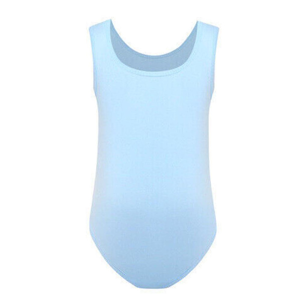 Flickor Barn Stitch Print Badkläder Ett stycke Tecknad Monokini Bikini Baddräkt Simdräkt 7-12 år Himmelblå 7-8Y