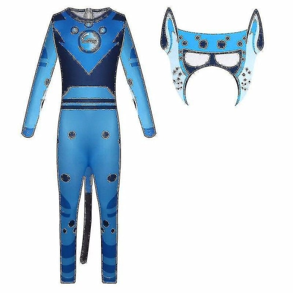 Anime Wild Kratts Body Halloween Kostymer För Barn Pojkar Character Jumpsuits Fancy Dress Party Kläder Med Mask K 01 130