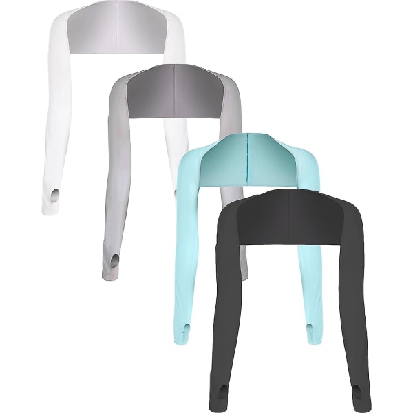 4 par Kylsjal för kvinnor, anti-uv Arm Sleeve Solskydd Damer Cooler Shrug