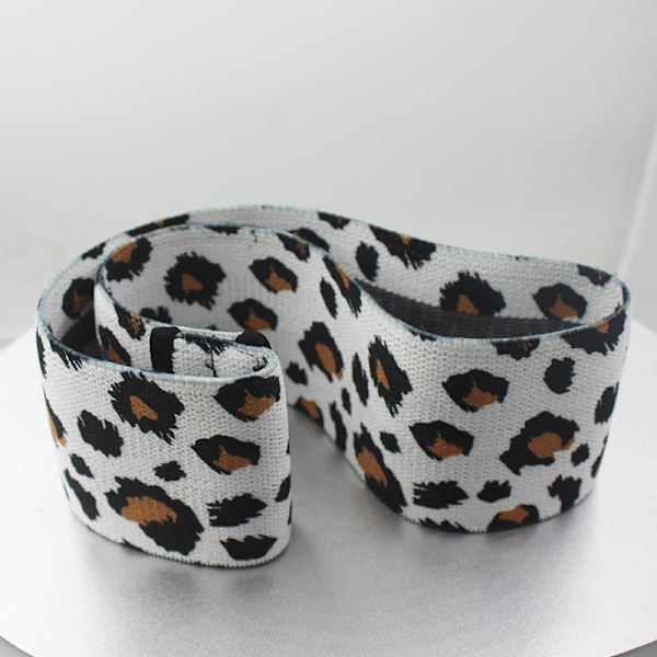 Fitness elastiskt bälte L Leopard Gul (86 * 8m)