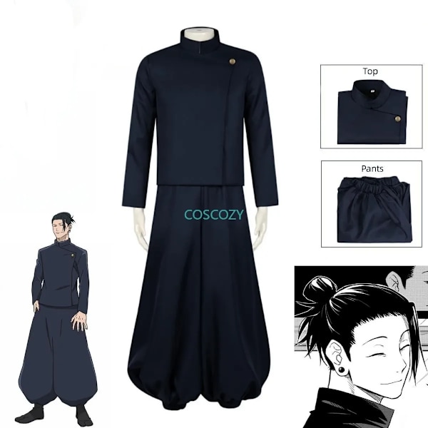 Gojo Satoru/Geto Suguru cosplaydräkt anime jujutsu Kaisen cosplay pojkar herr blå uniform skräddarsydd cosplay cos XL A1