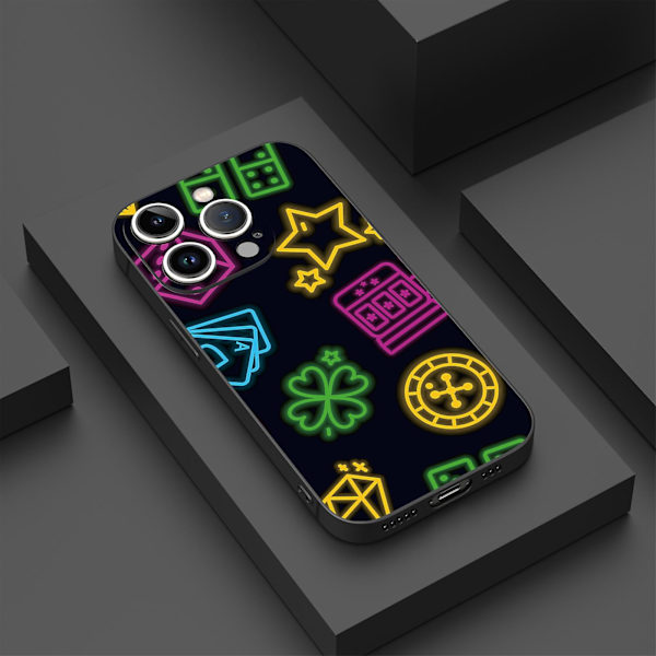 Enkelt tecknat mönster Tryckdesign Flexibeltpurubber Stötsäker mobiltelefon Caseiphone 15 Caseseries Stylesjblackypdt2780
