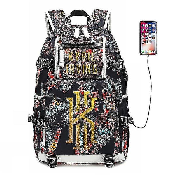 Nba Peripheral Series Star Multifunktionell USB ryggsäck Luminous Fluorescent Backpack_y Gray james