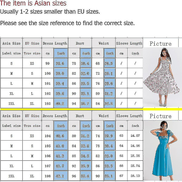 Kvinnor Blommig Boho Midi Bustier Kläder Dam Carmen Print Solklänning Sommar Beach Swing Kläder Blå Blomma Asia L EU M