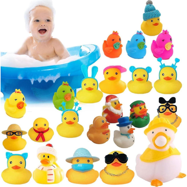 Rubber Duck Adventskalender 2023, Adventskalender 2023 Barn, Adventskalender Duck Set, Adventskalender med 15 gummiankor, advent 05(24 ducks) none