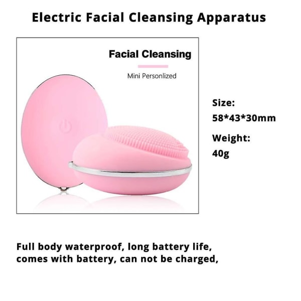 Silikon Ansiktsrengöringsborste Hudvård Tvätt Rengöringsanordning Skönhet Ansiktsbehandling Pink One Size