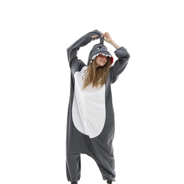 Kigurumi Vuxen Anime Cosplay Kostym Svart Umbreon Onesie Unisex Cartoon Tvättibjörn Pyjamas Fest För Kvinnlig Manlig XL WHITE
