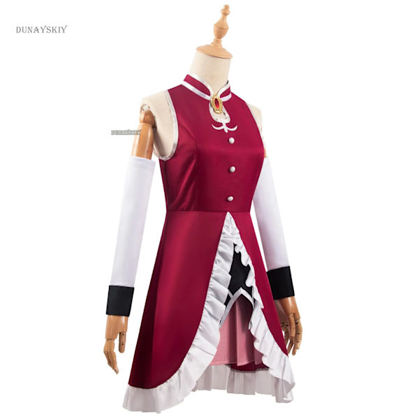 Anime Puella Magi Madoka Magica Sakura Kyoko Kostym Cosplay Kläder Peruk Cosplay Stridsklänning Cosplay Magisk Flicka Kvinna Set XS W1