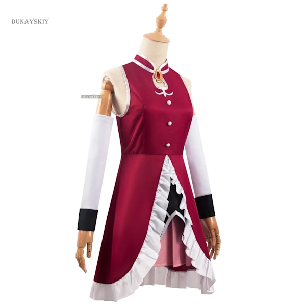 Anime Puella Magi Madoka Magica Sakura Kyoko Kostym Cosplay Kläder Peruk Cosplay Stridsklänning Cosplay Magisk Tjej Kvinna Set M C1