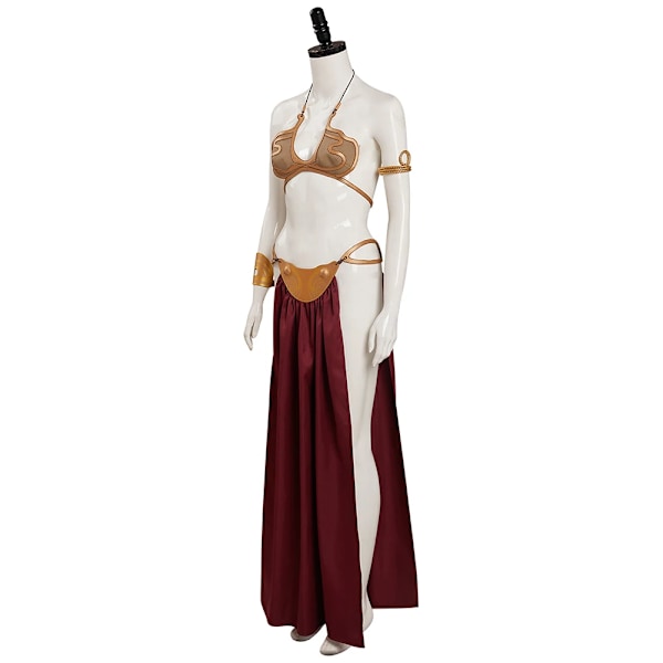 Rymdstriden Fantasy Prinsessan Leia Cosplay Sexig Slavklänning Kostym Kvinnor Förklädnad Bikini Outfits Halloween Karneval Festdräkt XS Female Size
