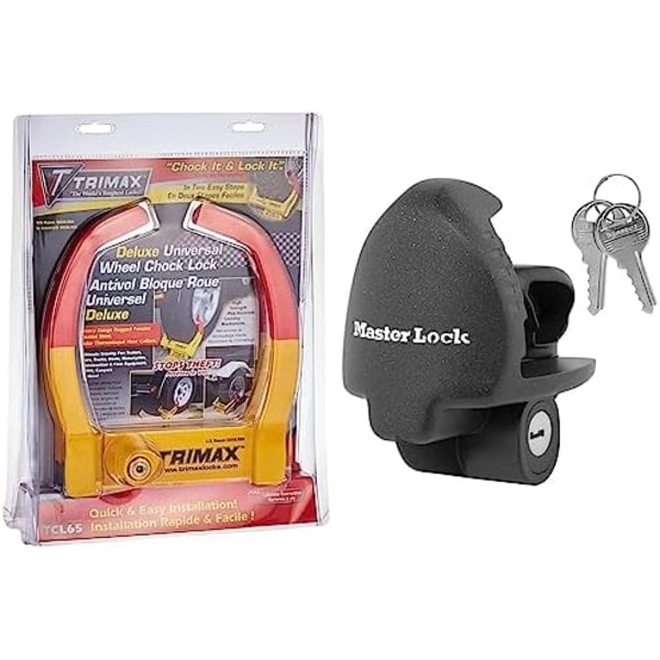 Trimax TCL65 chocklås, gul/röd, 7,25 tum Lock + Lock, 379ATPY