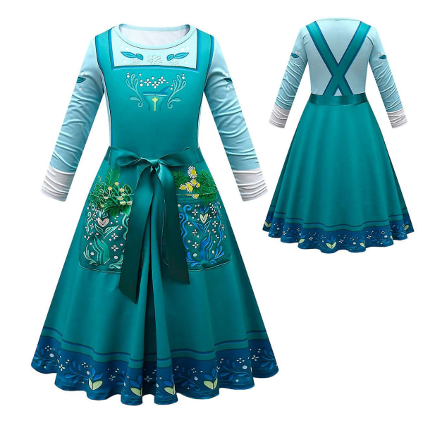 Film Encanto Kvinnor Tjej Julieta Madrigal Cosplay Kostym Outfits Familjefest Halloween Karneval Klänning För Vuxna Barn kids Julieta dress XS