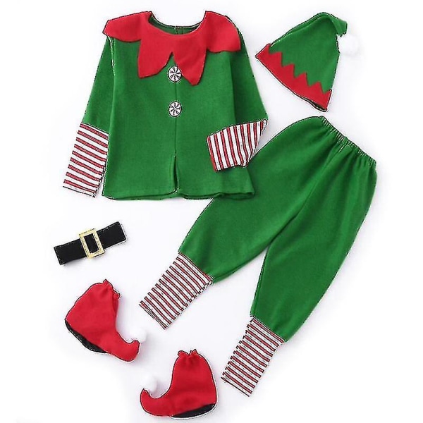 Jul förälder-barn outfit Toddler semester elf kostym Toddler jul outfit Tomtens kostym BOY 170