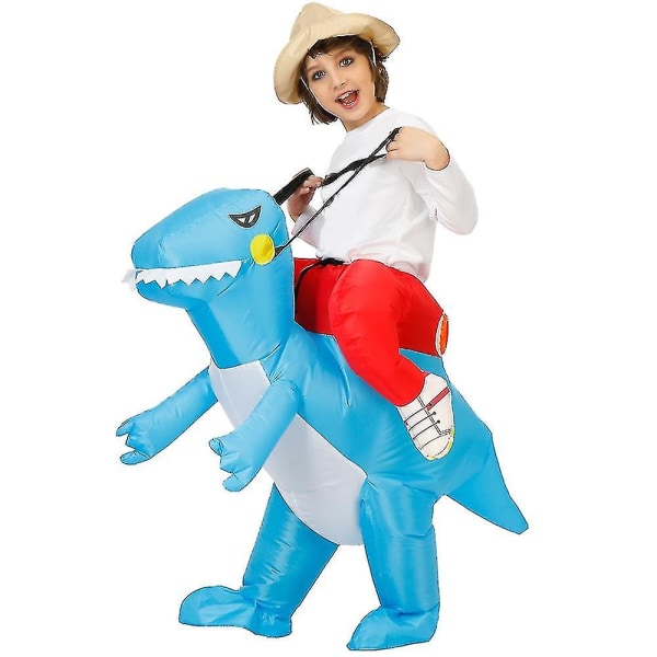 Barn T-rex Dinosaur Uppblåsbar Dräkt Barn Anime Purim Halloween Julfest Cosplay Kostymer Klänning Kostym För Pojkar Flickor kids size6 Fit Height 80-119cm