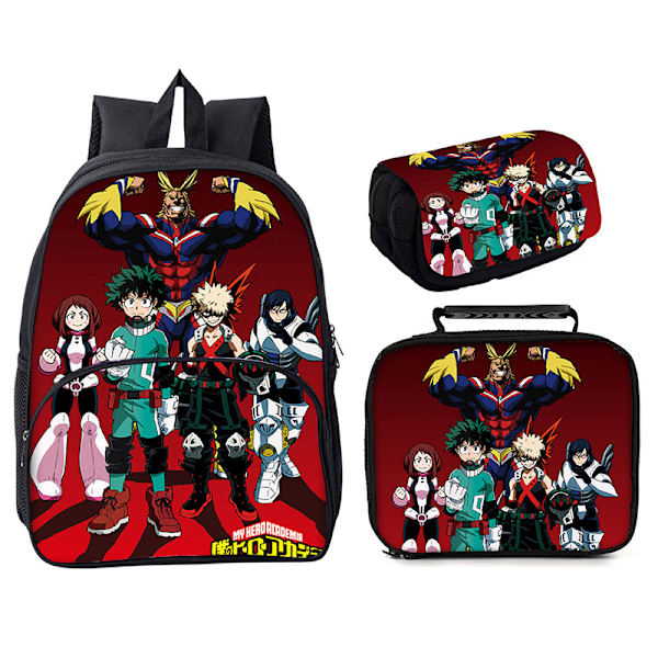 my hero academia ryggsäck tredelad väska stil 1