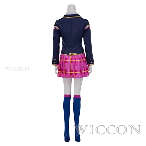 Song Hana Cosplay Anime Kostym Skolflicka D.va JK Uniform Topprock Kjolar Kostym Halloween Dva 3:e Part Outfit för Kvinnor L costume