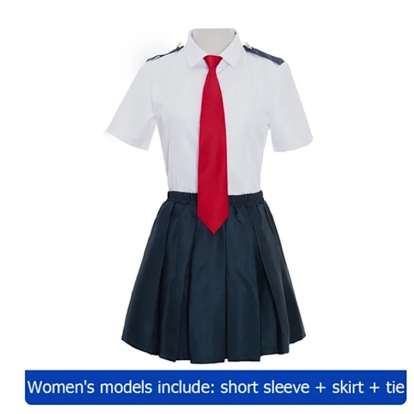 Anime My Hero Academia Midoriya Izuku Cosplay Kostym Todoroki Shoto Skoluniform Set Peruk Dräkt Unisex Halloween Rollspel XS Shirt Skirt Tie