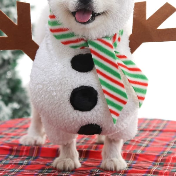 Helwig jul hund tröja set Pet söt rolig snögubbe
