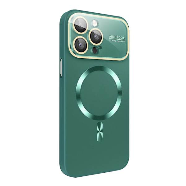 Magsafe- case kompatibelt med Iphone 15 Pro Max, reptåligt matt stötsäkert cover med helt kameralinsskydd Green For iPhone 15 Pro Max