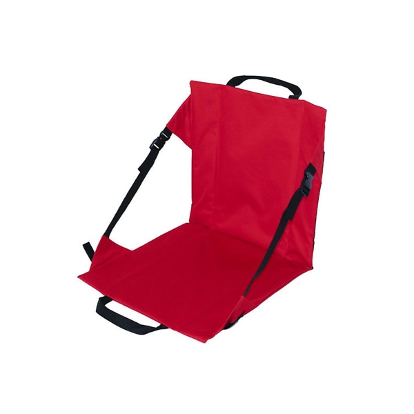 Multifunktionell Camping hopfällbar sittdyna med ryggstöd Outdoor Stadium Grass Beach Chair Camp R Red none