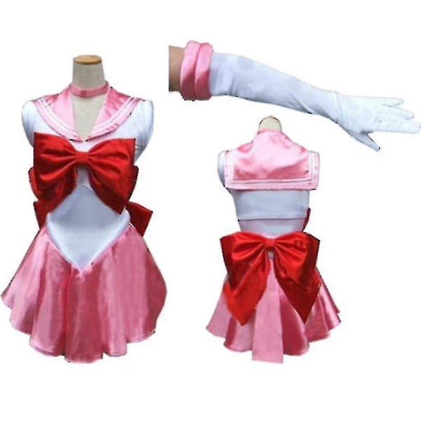 Toppkvalitet Japan Sailor Moon Cosplay Kostym Månklänning för vuxna Fancy Halloween Fancy Sexig Carnival Costume Klänning Red M-Women Costume
