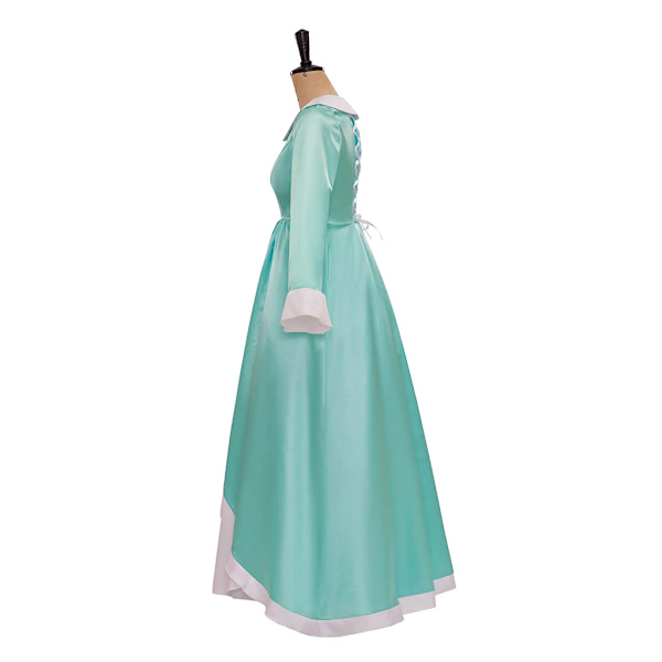 Daisy Cosplay Klänning Rosalina Kostym Halloween Karneval Cosplay Prinsessklänning med Krona Födelsedagsfest Scenkläder med Huvudbonad XL Rosalina