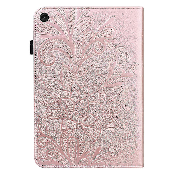 För Lenovo Tab M10 (Gen 3) TB-328FU/TB-328XU Imprinting Tablet Stand Case PU- cover Rose Gold