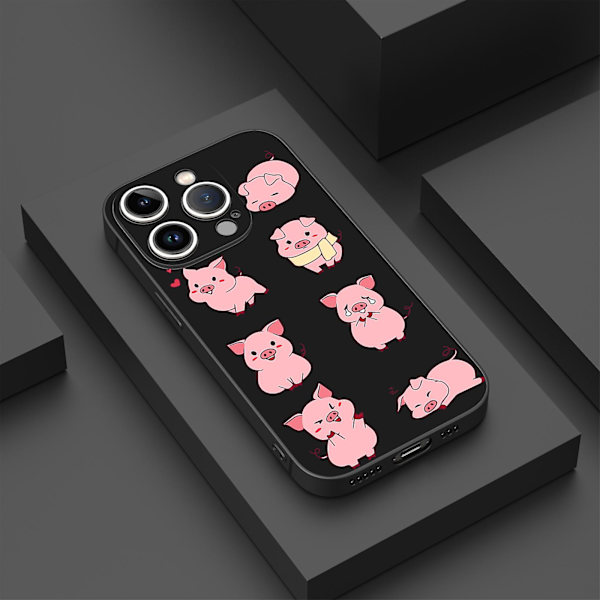 Creative Cartoon Tpu Gummi Stötsäkert Phone case För Iphone 15 Case Series Style B Vit Ypdt1632