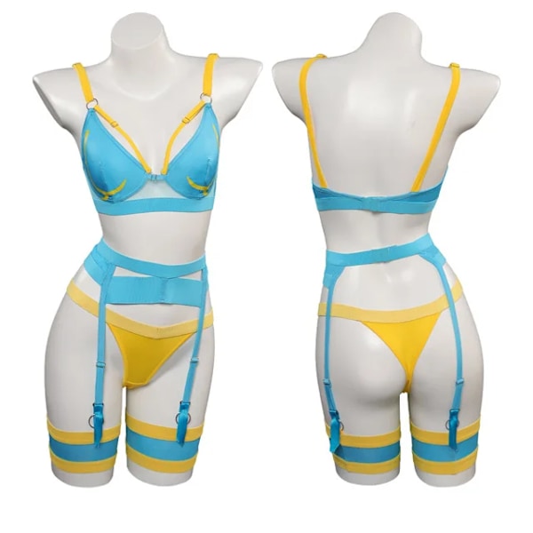 Chun Li Cosplay Kostym Spel Fighter AKI Klänning Jamie Jumpsuit Baddräkt Rock Kvinnlig Baddräkt SF Kvinnor Outfit Halloween Fest Sui L Costume K