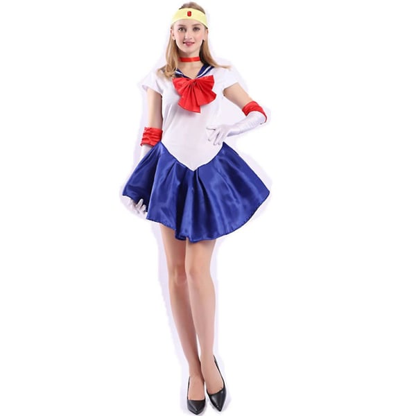 Kvinnor Sailor Moon Cosplay Party Kostym Outfit Uniform Klänning Presenter S