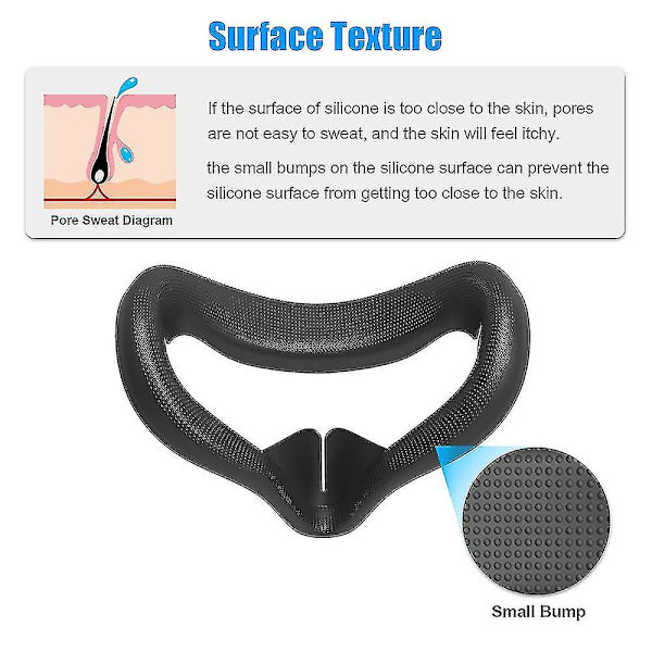 Vr Face Cover Kudddyna för Oculus Quest 2 Silver Grey