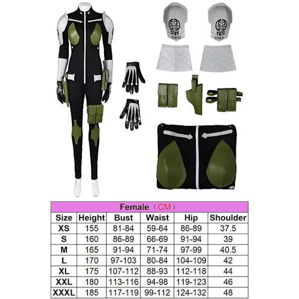 Kaiju nr 8 SOSHIRO HOSHINA Ashiro Mina Cosplay Kostym Jumpsuit Handskar Outfits Vuxna Kvinnor Män Jackor Halloween Karneval Dräkt EU Size 41 Ashiro Mina