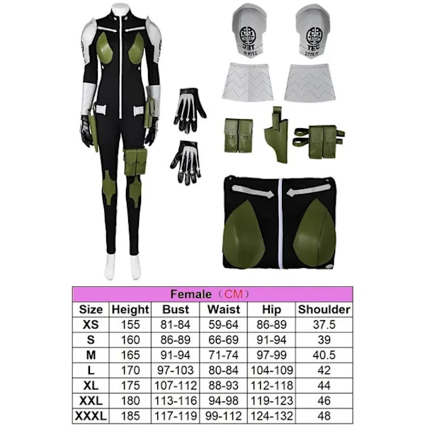 Kaiju nr 8 SOSHIRO HOSHINA Ashiro Mina Cosplay Kostym Jumpsuit Handskar Outfits Vuxna Kvinnor Män Jackor Halloween Karneval Dräkt L Ashiro Mina