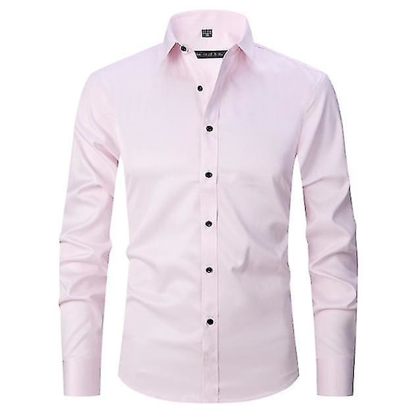 Nytt 2023 års casual för män Långärmad passform Formell 6 färger att välja mellan pink 44