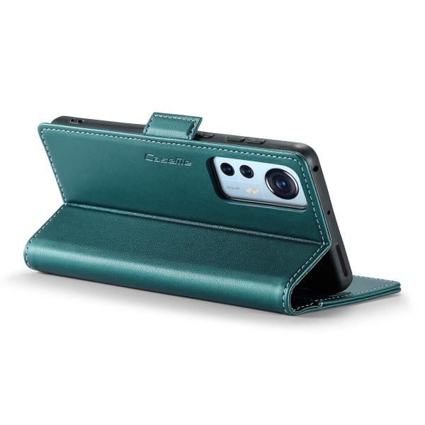 Caseme 023-serien för Xiaomi 12 5g / 12x 5g / 12s 5g Pu- cover Rfid-blockerande phone case Green