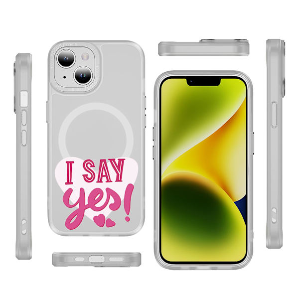 Creative Painted Pattern Frosted Magsafe Magnetic Phone Case Lämplig för Iphone 15 Case och andra modeller Style J Transparent Black Ypcx0272