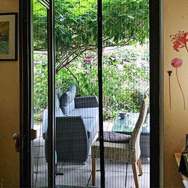 Magnetiskt Myggnät Dörr - Slitstarkt, Andningsbart, Myggnät Anti-myggor Elegant(Svart) 110X230CM