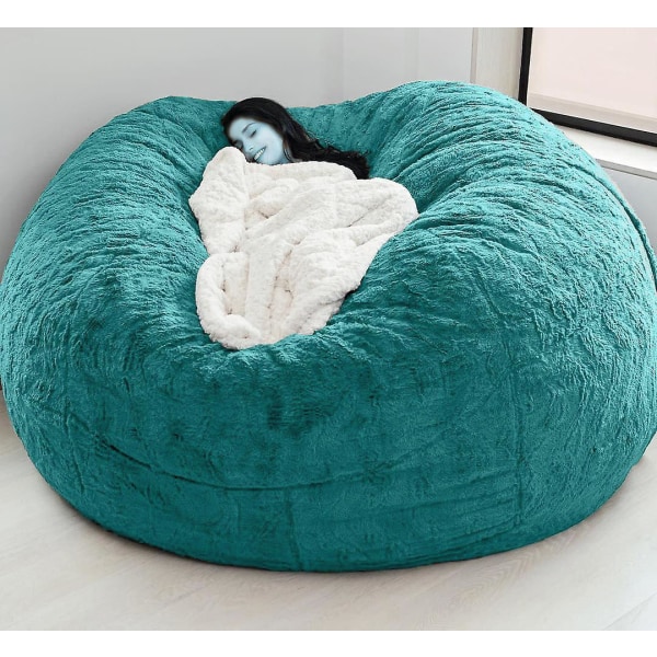 Lazy Sofa Bean Bag konstgjord päls Bean Bag (endast bönor) green 180x90cm