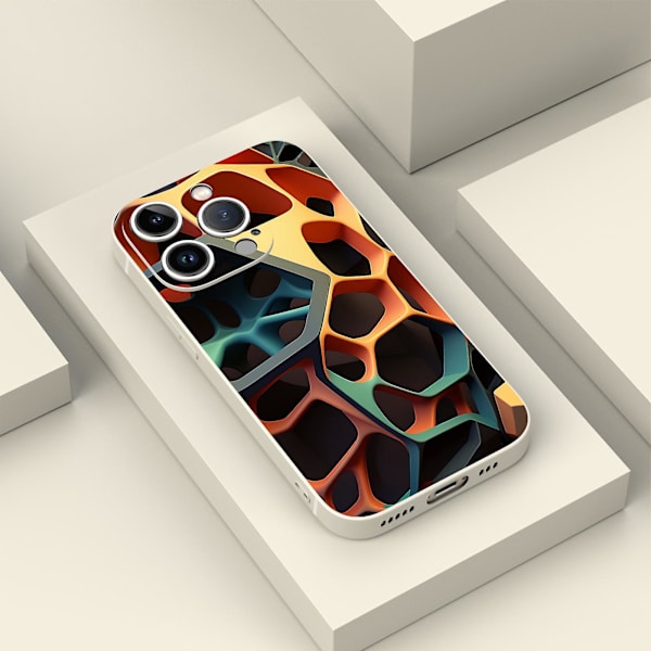 Creative Cartoon Tpu Gummi Stötsäkert Phone case För Iphone 15 Case Series Style H Vit Ypdt1963
