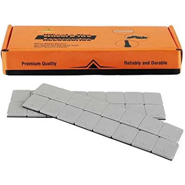 EZISOE 1/4 Oz svart självhäftande hjulvikter, bilar, lastbilar, stadsjeepar, motorcyklar, lågprofil (72 Oz-pack) 1\/2OZ-Gray(72 OZ Pack) Gray