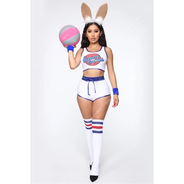 Space Lola Bunny Kanin Cosplay Kostym Kanin Bunny Jam Kostymer Kvinnor Flickor Halloween Festkläder Karnevaldräkt M 01