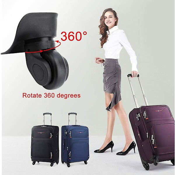 Universal Heavy Duty Silent Gummi Ersättning Resväska Hjul Par För Samsonite Platinium Bagage Resväska Byte Reparation null none